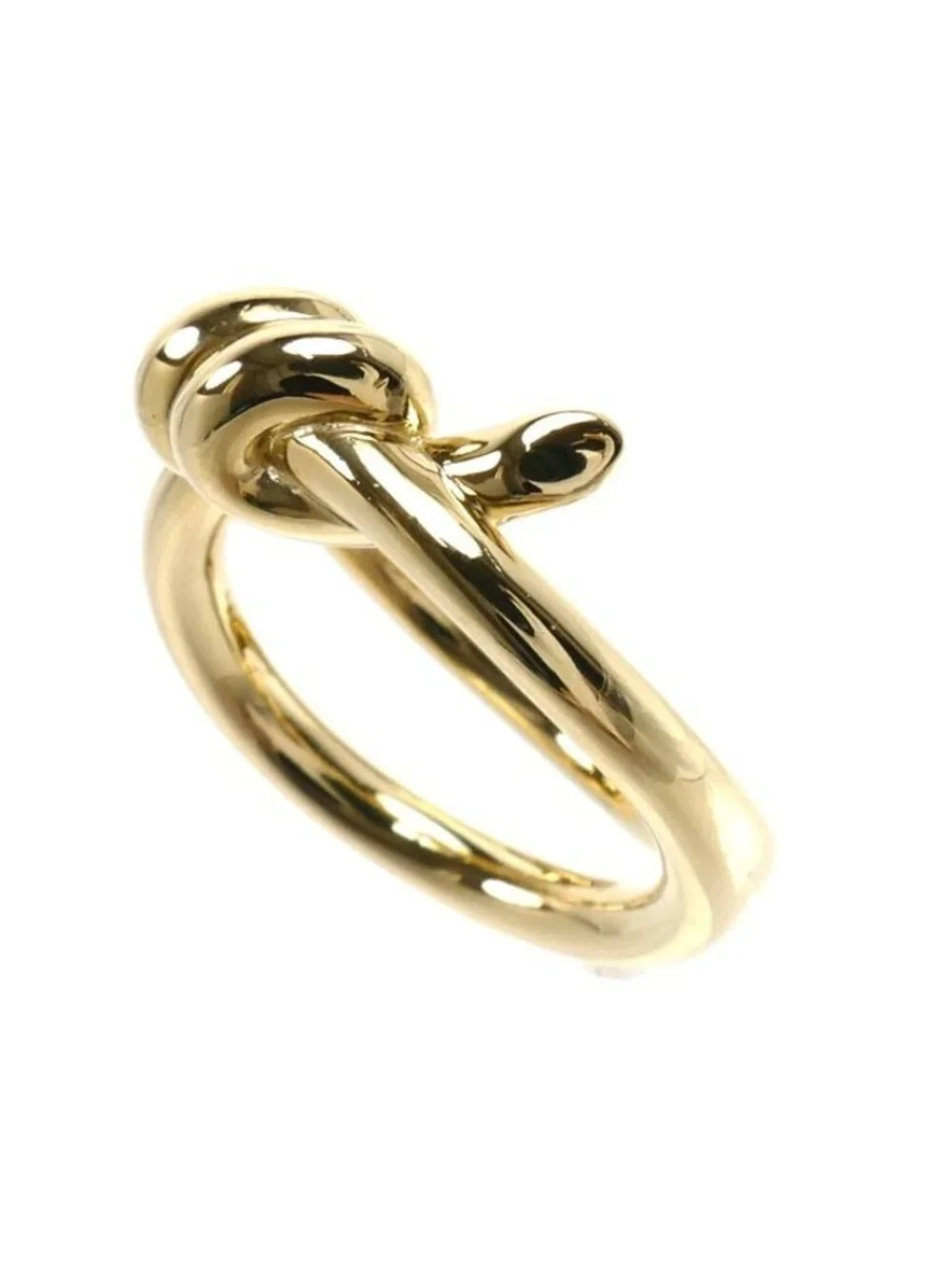 Tiffany & Co 18k Yellow Gold Knot Double Low Ring